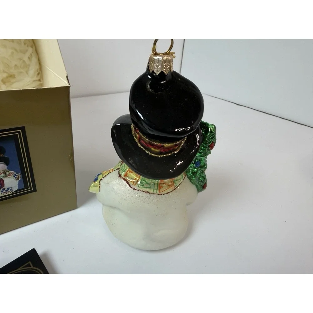 Kurt Adler Polonaise Collection Snowmen's Treasure‎ Glass Ornament Box AP 1470